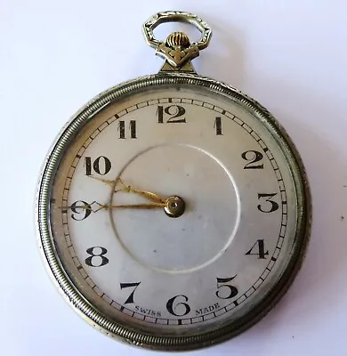 1920s Mechanical Art Deco Pocket Watch  With A CYMA Mechanical Movement • $165