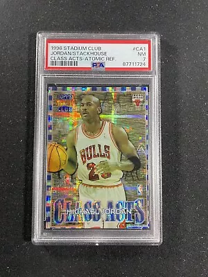 1996-97 Stadium Club Michael Jordan Class Acts ATOMIC REFRACTOR PSA 7 NM #1 • $259.99