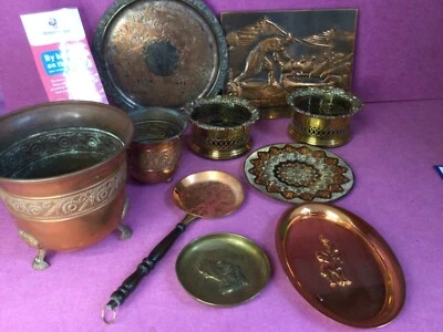 £10 • Buy Copper Job Lot Wine Holders Plant Pot Holder Home Decor  T5062