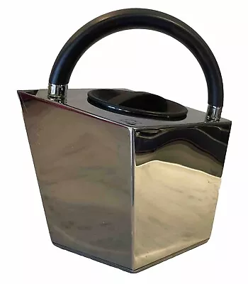 Modernist Cubist Stainless Tea Kettle By Luca Trazzi For Viceversa Milan 1990s • $79.99