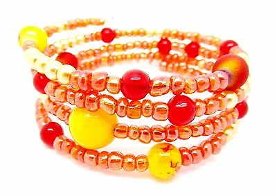 Autumn Gold Memory Wire Bracelet Jewellery Making Kit Instructions K0026L • £5.09