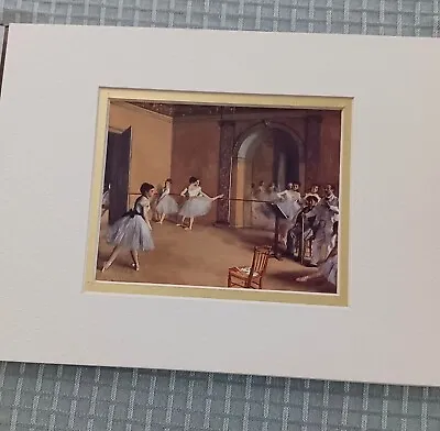 Vintage Edgar Degas The Rehearsal Hall Double Matted Art Print 9 X 12 Inches • $16.99