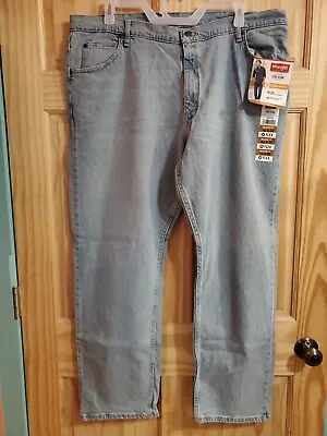 Wrangler Mens Jeans Five Star Relaxed Fit Flex 42x32 Light Wash Denim - NWT • $20