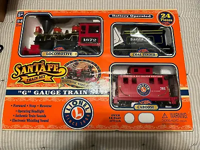 Vintage Lionel Santa Fe Train Set  G  Gauge  Battery Operated - Complete W/signs • $52.50