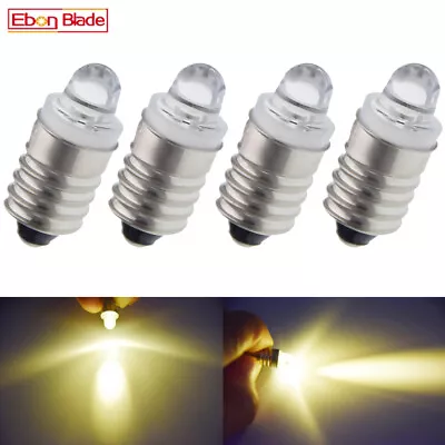 4 X E10 LED Screw Base Globe Bulbs Warm White 3V DC Torch Flashlight Lamp Light  • $2.37