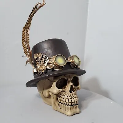 Steampunk Top Hat Skull And Feather New Decoration  • $12.25