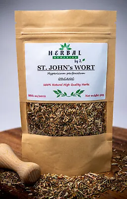 St. John's Wort Tea Organic Dziurawiec Herbal Dried Loose Cut Herb Top Quality • £5.99