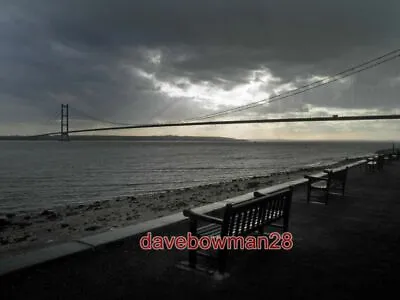 £1.70 • Buy Photo  Shades Of Grey The Humber Bridge After Heavy Rain From Hessle Foreshore.