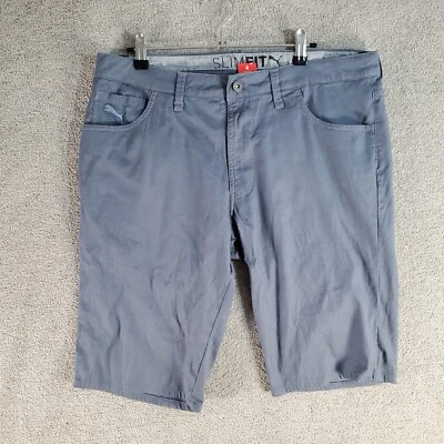 $19.99 • Buy PUMA Shorts Mens 32 Blue Slim Fit Chino Pocketed Casual Golf Zip Fly