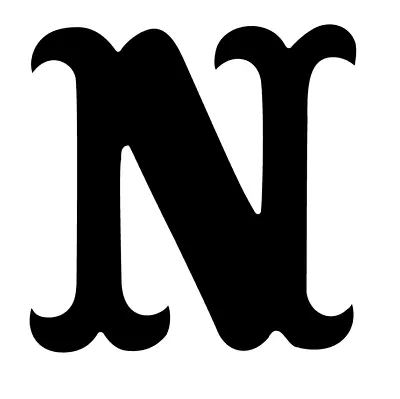 N Monogram Letter Initial Shoppe Font Vinyl Decal Sticker A1202 • $2.99