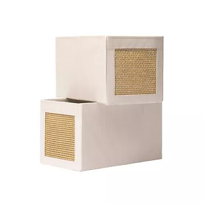 Large Foldable Storage Bins Fabric Storage Bins With Paper Mesh Storage Bas... • $46.56