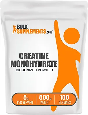 BulkSupplements Pure Creatine Monohydrate (Micronized) - 5 Grams Per Serving • $15.96