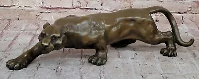 Jaguar Panther Leopard Cougar Mountain Lion Bronze Hot Cast Statue Figurine • $299