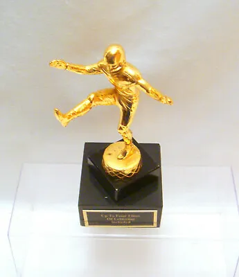 Vintage Gold Metal Football Lg. Kicker Trophy Top Tops Trophy Parts Metal • $21