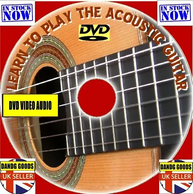 LEARN TO PLAY ACOUSTIC GUITAR VIDEO DVD A-Z Easy To Follow Tuition Lessons NEW • £5.26