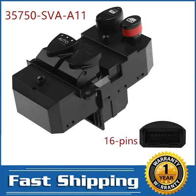 New Front Driver Power Window Switch For Honda Civic 2006-2011 Coupe 35750SVAA12 • $31.89