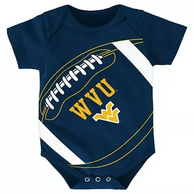 West Virginia Mountaineers Baby Football Bodysuit Creeper • $5.95