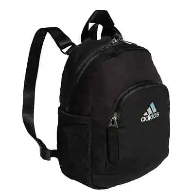 Nwt Super Cute Adidas Black Linear  Mini Backpack Black Great Gift 💜 • $49.49