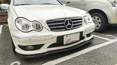 Carbon Front Lip Spoiler Cs Style For Mercedes Benz W203 C32 & Amg Package Only • $360