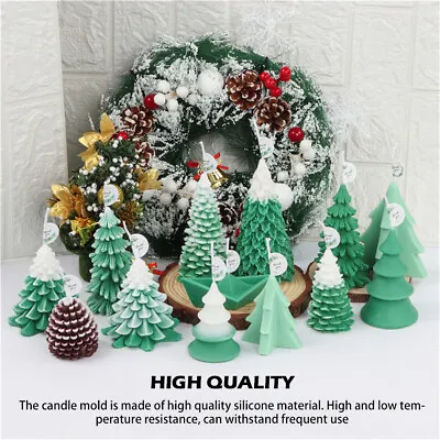 $12.32 • Buy 3D Christmas Pine Cone Silicone Candle Molds Beeswax Candles Making Mould DIY