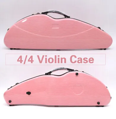 Pink Violin Case 4/4 Carbon Fiber Violin Box Code Lock Strong Bag For Violin • $59