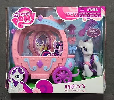 New! MLP My Little Pony 2010 Rarity's Royal Gem Carriage With Accessories NIB • $50