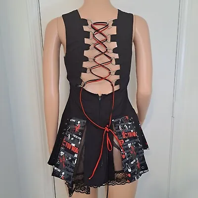 Dead Threads Goth Horror Dress Open Corset Back Womens Sz M Emo Punk Halloween • $60