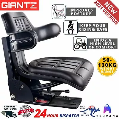 Giantz Suspension Tractor Seat Forklift Excavator Truck Universal Digger Chair • $138.28