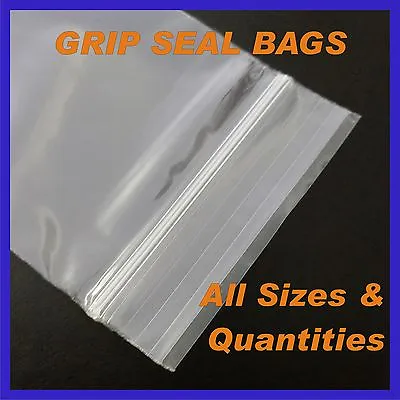 Grip Seal Clear Self Seal Press Polythene Zip Lock Bags * All Sizes * • £172.50