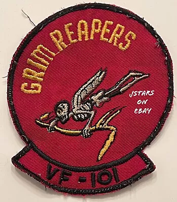 U.s. Navy Vf-101 Grim Reapers F-4 F-14 Uniform Patch Nas Oceana Vintage Used Cd • $36.99