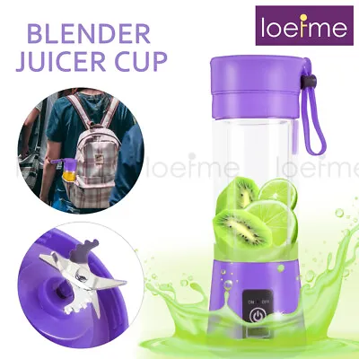 Mini Portable Electric Juice Maker Blender Smoothies Juicer Fruit Machine 380ML • £7.99