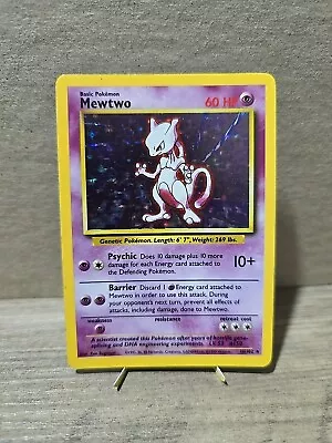 Pokémon TCG Mewtwo Base Set 10/102 Holo Unlimited Holo Rare • $18