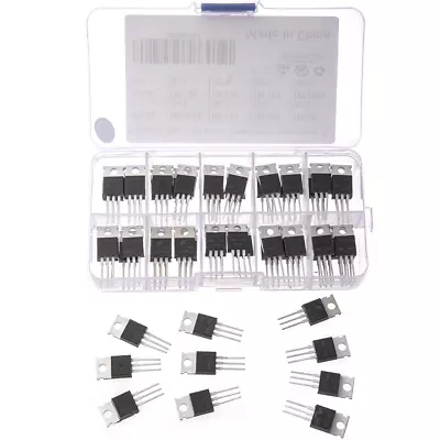 50Pcs Series Mosfet Transistors Assortment Kit Including IRF510 IRF520 IRF530  • $25.99