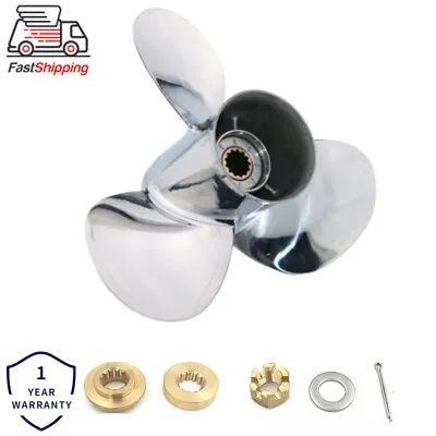 Stainless Steel 11x15 Outboard Propeller Fit Yamaha T25hp 40hp 50hp F40 F50 F60 • $231.07