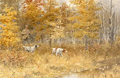 A B Frost Hunter Dogs In Autumn • $17.95