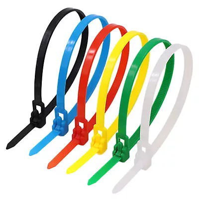 100Pcs Self-Locking Cable Ties Reusable Heavy Duty Nylon Zip Ties Wrap Wire • $16.15