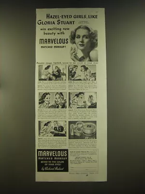 1939 Richard Hudnut Marvelous Matched Makeup Advertisement - Gloria Stuart • $19.99