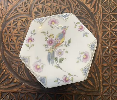 Coalport Hexagonal Trinket Box Fine Bone China Paradise Bird  • £11.99