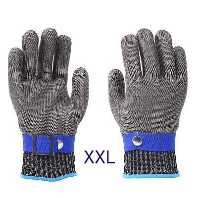 Stainless Steel Metal Mesh Butcher Safety Gloves Cut Proof Stab Resistant Glove • $10.78