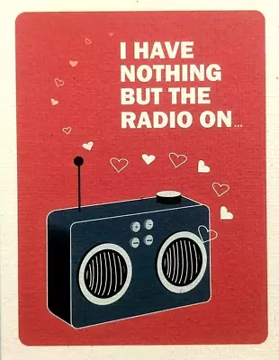 NEW Radio VALENTINE Greeting Card Music Song Nothing But The Radio On Boombox • $3.99