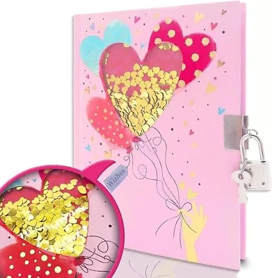 Kids Diary With Lock For Girls GINMLYDA 7.1x5.3 Inches 160 Lined Pages Boy And • $23.98