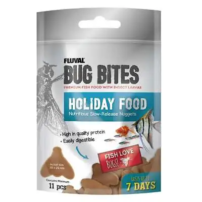 Aquarium Holiday Food Fluval Bug Bites Vacation / Weekend Fish Tank 20g (7 Days) • £3.99