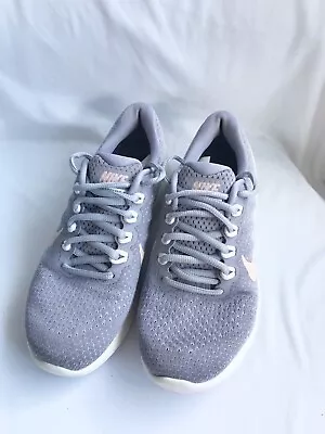 NIKE LUNARGLIDE 9 Size 6.5 Grey Womens Lace Up Training Runners Sneakers Shoes • $20