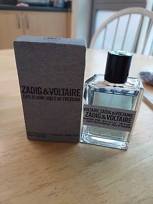 Zadig Voltaire This Is Him! Vibes Of Freedom 50ml EDT Eau De Toilette • £20