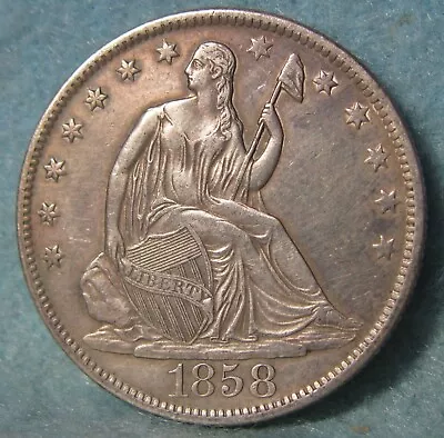 1858-O Seated Liberty Silver Half Dollar High Grade Old US Coin • $118.50