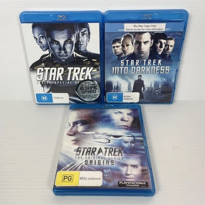 $13.45 • Buy Star Trek Blu-ray Collection Bundle Lot - Into Darkness - Origins - FREE POSTAGE