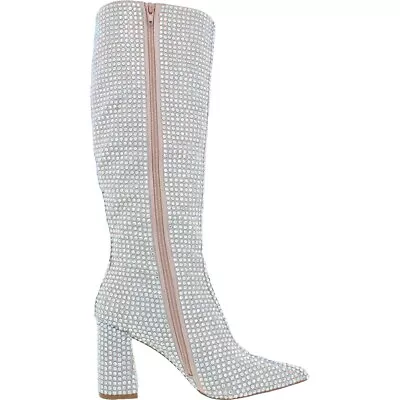 Betsey Johnson Womens Farah Rhinestone Tall Knee-High Boots  7 • $95.99