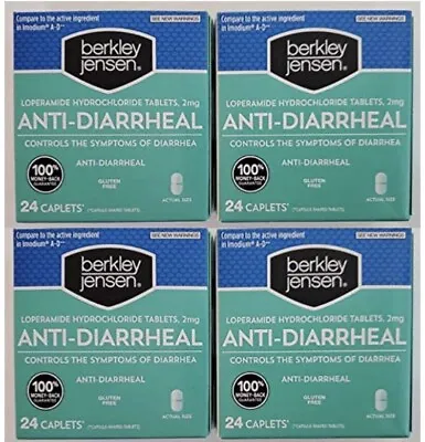 $22.95 • Buy Berkley Jensen Anti-Diarrheal Diarrhea 24 Caplets 4 Pack Exp 2/2023