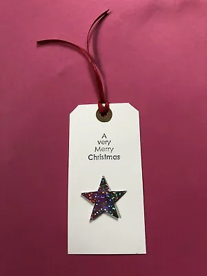 £3.99 • Buy 10 X Large Handmade Christmas Xmas 3d Star Gift Tags