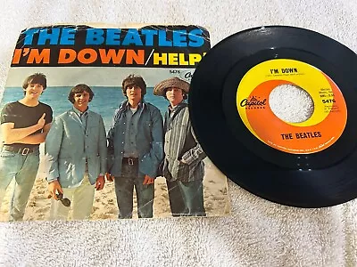 BEATLES  HELP! / I'M DOWN  Capitol 5476 US 45rpm W/PICTURE SLEEVE Vintage Vinyl • $3.99